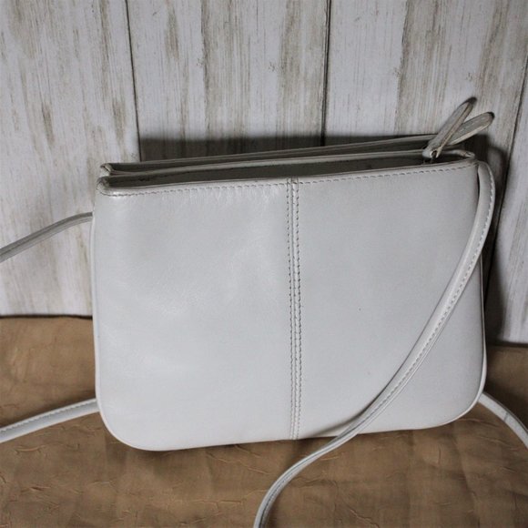Giani Bernini White Leather Cross-body Bag - Picture 4 of 8